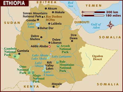 Маршрут тура «Тур в Эфиопию «Древние святыни и уникальная природа Эфиопии»»
