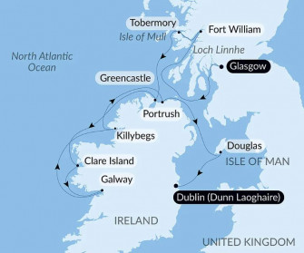 Маршрут круиза «Кельтские панорамы»