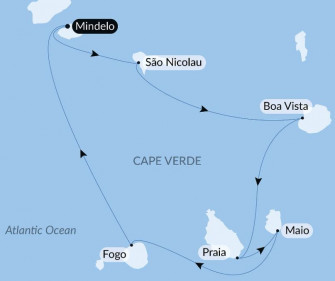 Маршрут круиза «Многоликий Кабо-Верде »