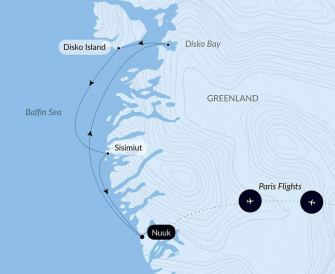 Маршрут круиза «Арктическая весна: лед и культура инуитов»