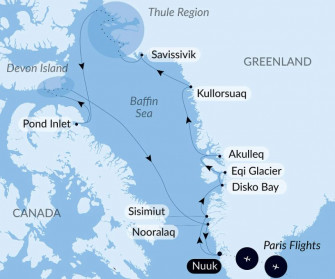 Маршрут круиза «Экспедиция в регион Туле»
