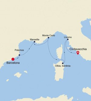 Маршрут круиза «Гран-При Монако»