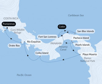 Маршрут круиза «Секреты Центральной Америки»