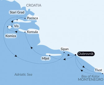Маршрут круиза «Хорватия под парусами»