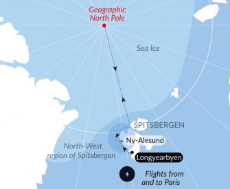 Маршрут круиза «Географический Северный полюс»
