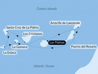 Маршрут круиза «Канарские острова - земля контрастов»