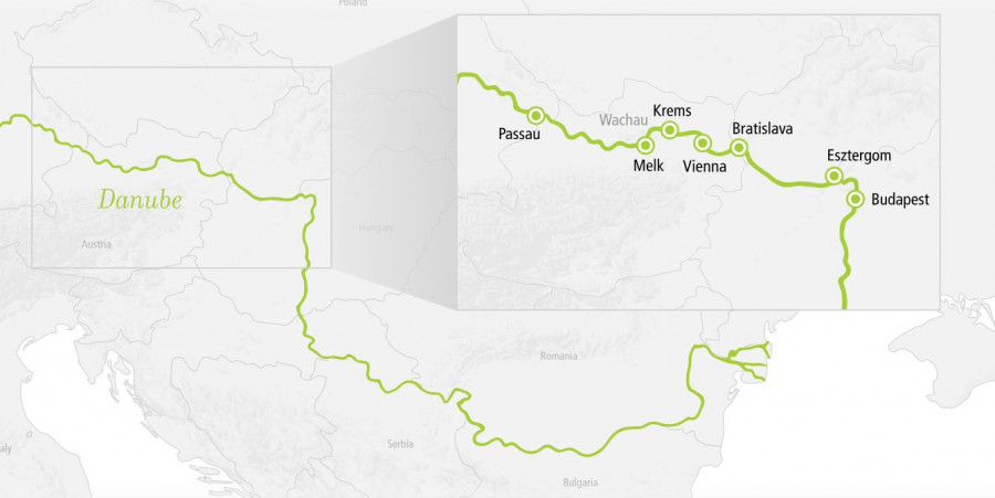 Маршрут тура «Круиз с русской группой «Дунайский квартет»»