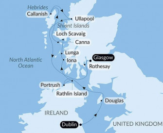 Маршрут круиза «Гебридские острова и шотландские высокогорья»