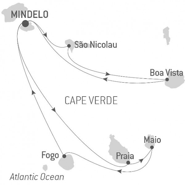 Маршрут тура «Кабо-Верде под парусами»