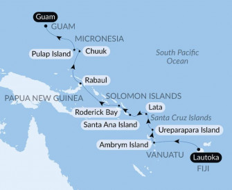 Маршрут круиза «Фиджи и Микронезия»