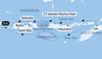 Маршрут круиза «Дикие земли Индонезии»