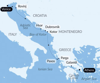 Маршрут круиза «Оздоровительный отдых на Средиземноморье»