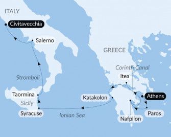 Маршрут круиза «Круиз в честь Марии Каллас»