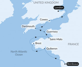 Маршрут круиза «Пейзажи и острова Северной Атлантики»