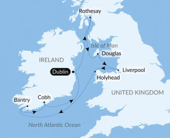 Маршрут круиза «Чудеса кельтских берегов»