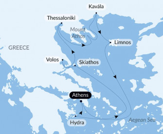 Маршрут круиза «Путешествие по греческим островам южной части Эгейского моря»