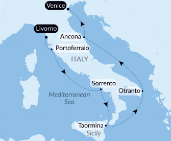 Маршрут круиза «Сделано в Италии: за кулисами итальянской роскоши»