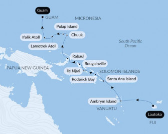 Маршрут круиза «Фиджи и Микронезия»