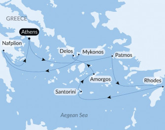 Маршрут круиза «Круиз по греческим островам Эгейского моря – с Smithsonian Journeys»
