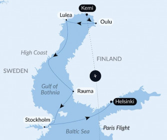 Маршрут круиза «Ботнический залив: ворота в Арктику»