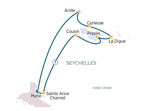 Маршрут тура «Новый год на Сейшельских островах»