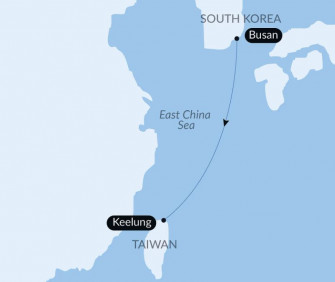Маршрут круиза «Морской переход из Пусана в Килунг»