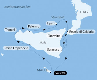 Маршрут круиза «Средиземноморские берега»