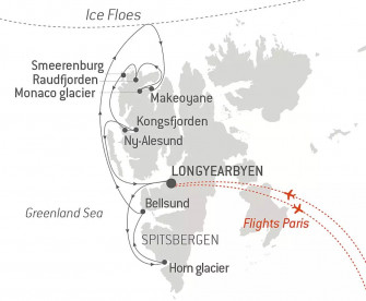 Маршрут круиза «ФЬОРДЫ И ЛЕДНИКИ ШПИЦБЕРГЕНА»