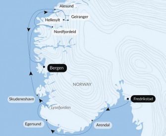 Маршрут круиза «Норвежские фьорды»