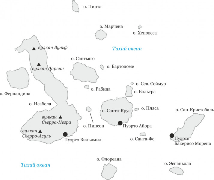 Маршрут тура «Экспедиционный круиз по Галапагосским островам»