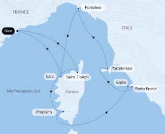 Маршрут круиза «Остров Красоты и берега Италии»