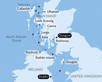 Маршрут круиза «Гебридский архипелаг: путешествие в самое сердце дикой природы»