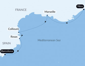 Маршрут круиза «Прованс и Каталония»