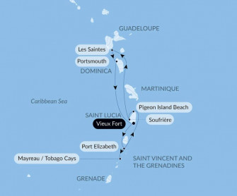 Маршрут круиза «Жемчужины Карибского моря»