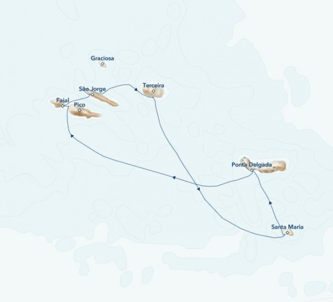 Маршрут тура «Азорские острова: вулканы, киты и океан»