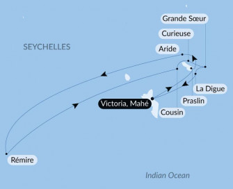 Маршрут круиза «Круиз по Сейшельским островам »