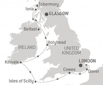 Маршрут круиза «Кельтское путешествие: Гебридские острова и Ирландское море»