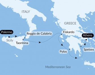 Маршрут круиза «Под парусом из Сицилии на греческие острова»