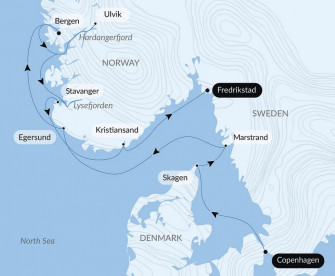 Маршрут круиза «Круиз по Скандинавии»