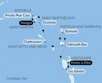 Маршрут круиза «История и культура Карибских островов»