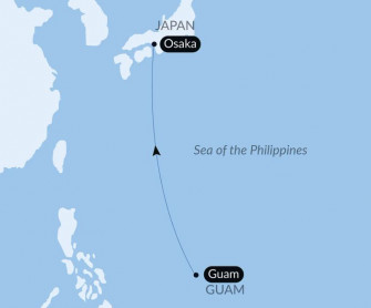 Маршрут круиза «Морской переход: Гуам - Осака»