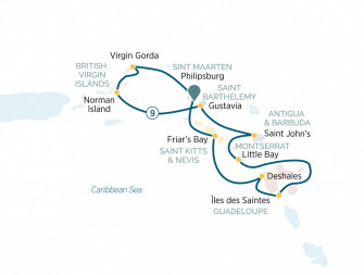 Маршрут круиза «Тропический шарм Карибского моря»