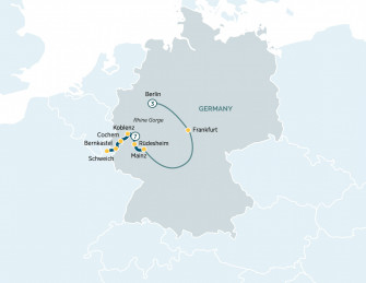 Маршрут круиза «Легендарный Рейн и Мозель. Комбинированный тур с Берлином»