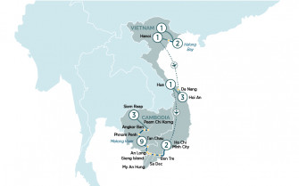Маршрут круиза «Гранд тур по Вьетнаму и Камбодже»