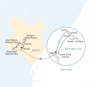 Маршрут круиза «Сафари в Кении и Сейшельские острова»