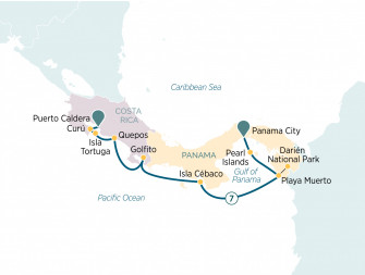 Маршрут круиза «Панама и Коста-Рика»