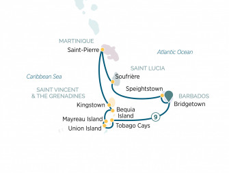 Маршрут круиза «Тропический отдых из Бриджтауна»