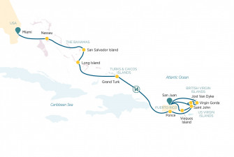 Маршрут круиза «Карибское приключение»