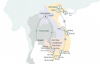 Маршрут круиза «Гранд-тур по Юго-Восточной Азии»