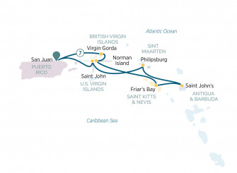 Маршрут круиза «Круиз по островам Вест-Индии»